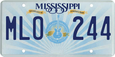 MS license plate MLO244