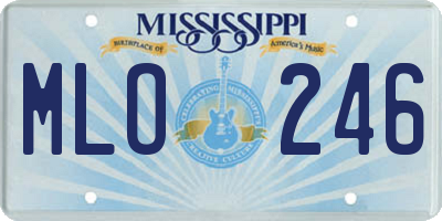 MS license plate MLO246