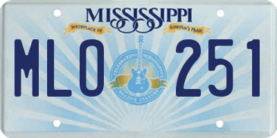 MS license plate MLO251