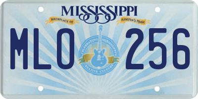 MS license plate MLO256