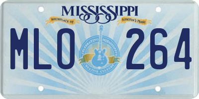 MS license plate MLO264