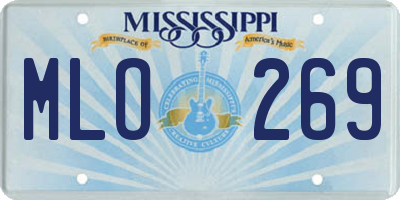 MS license plate MLO269