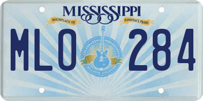 MS license plate MLO284