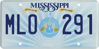 MS license plate MLO291