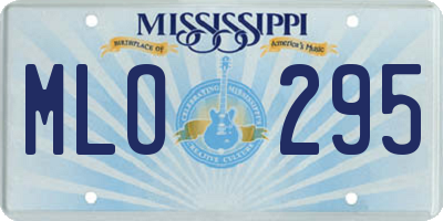 MS license plate MLO295