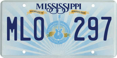 MS license plate MLO297