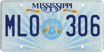 MS license plate MLO306
