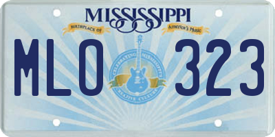 MS license plate MLO323