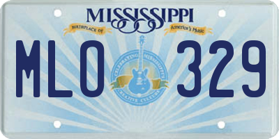 MS license plate MLO329