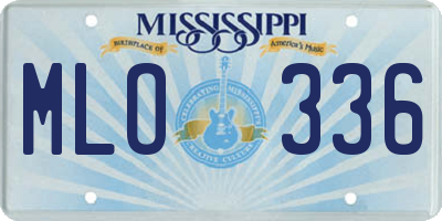 MS license plate MLO336