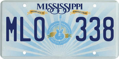 MS license plate MLO338