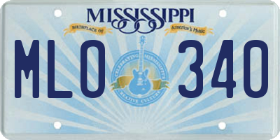 MS license plate MLO340