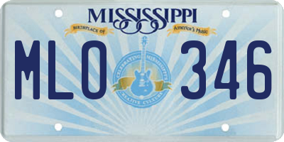 MS license plate MLO346