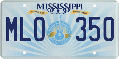 MS license plate MLO350
