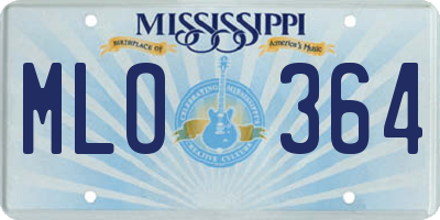 MS license plate MLO364