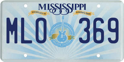 MS license plate MLO369