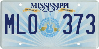 MS license plate MLO373