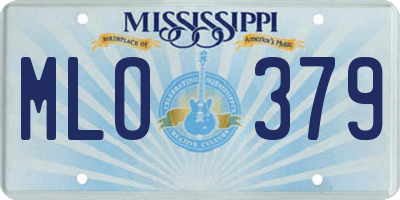 MS license plate MLO379