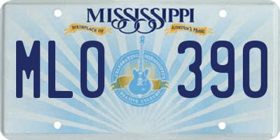 MS license plate MLO390