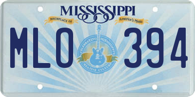 MS license plate MLO394