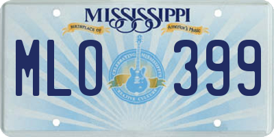 MS license plate MLO399