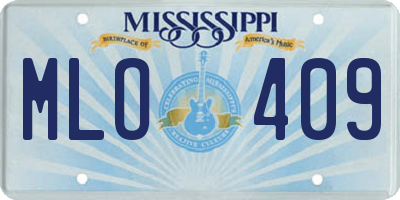 MS license plate MLO409