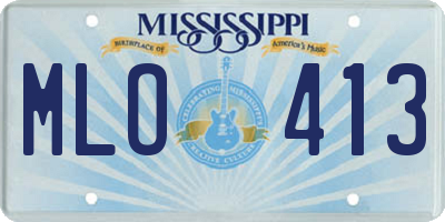 MS license plate MLO413