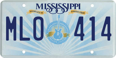 MS license plate MLO414