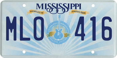 MS license plate MLO416