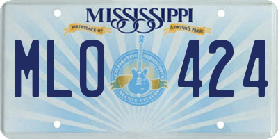 MS license plate MLO424
