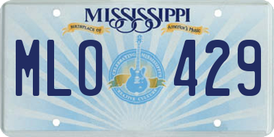 MS license plate MLO429
