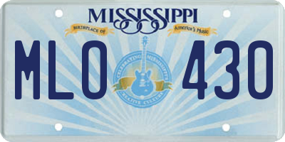 MS license plate MLO430