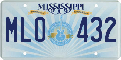 MS license plate MLO432