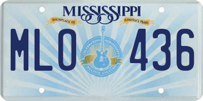 MS license plate MLO436