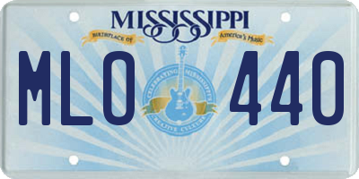 MS license plate MLO440