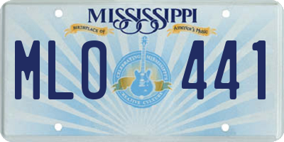 MS license plate MLO441