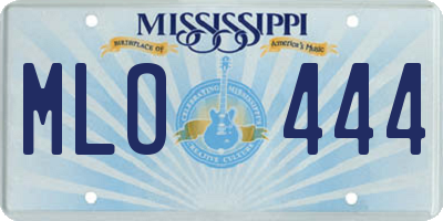 MS license plate MLO444