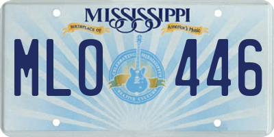 MS license plate MLO446