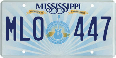 MS license plate MLO447