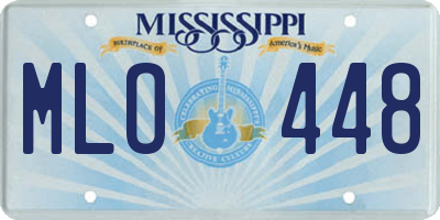 MS license plate MLO448