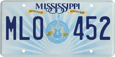 MS license plate MLO452