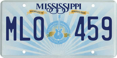 MS license plate MLO459