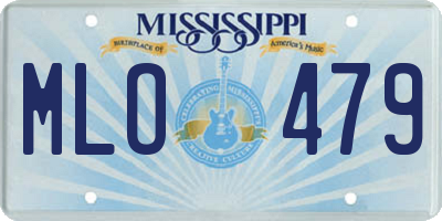 MS license plate MLO479