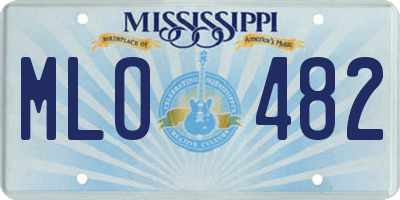 MS license plate MLO482