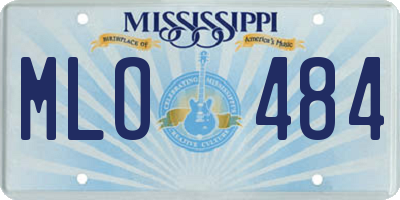 MS license plate MLO484