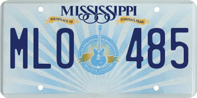 MS license plate MLO485