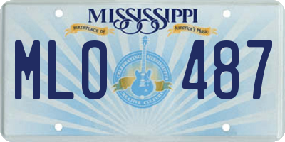 MS license plate MLO487