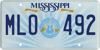 MS license plate MLO492