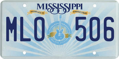 MS license plate MLO506