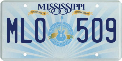 MS license plate MLO509